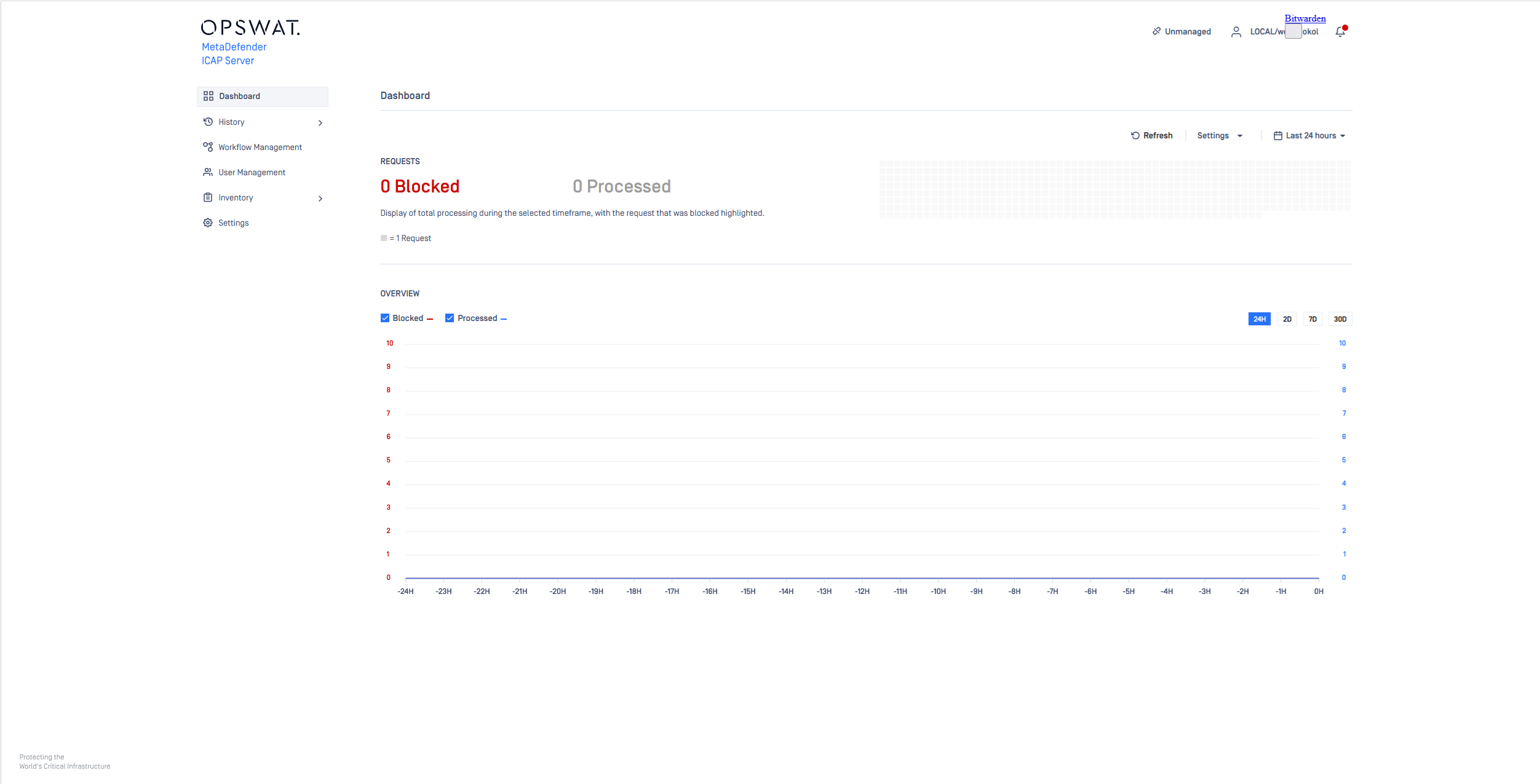 OPSWAT dashboard preview